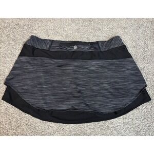 Athleta Skirt Womens Large Gray Spacedye‎ Bustle Skort Shorts pickleball golf